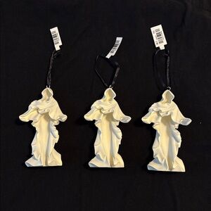 Set of 3 Cracker Barrel ghost ornaments 4 1/2 inches tall nwt